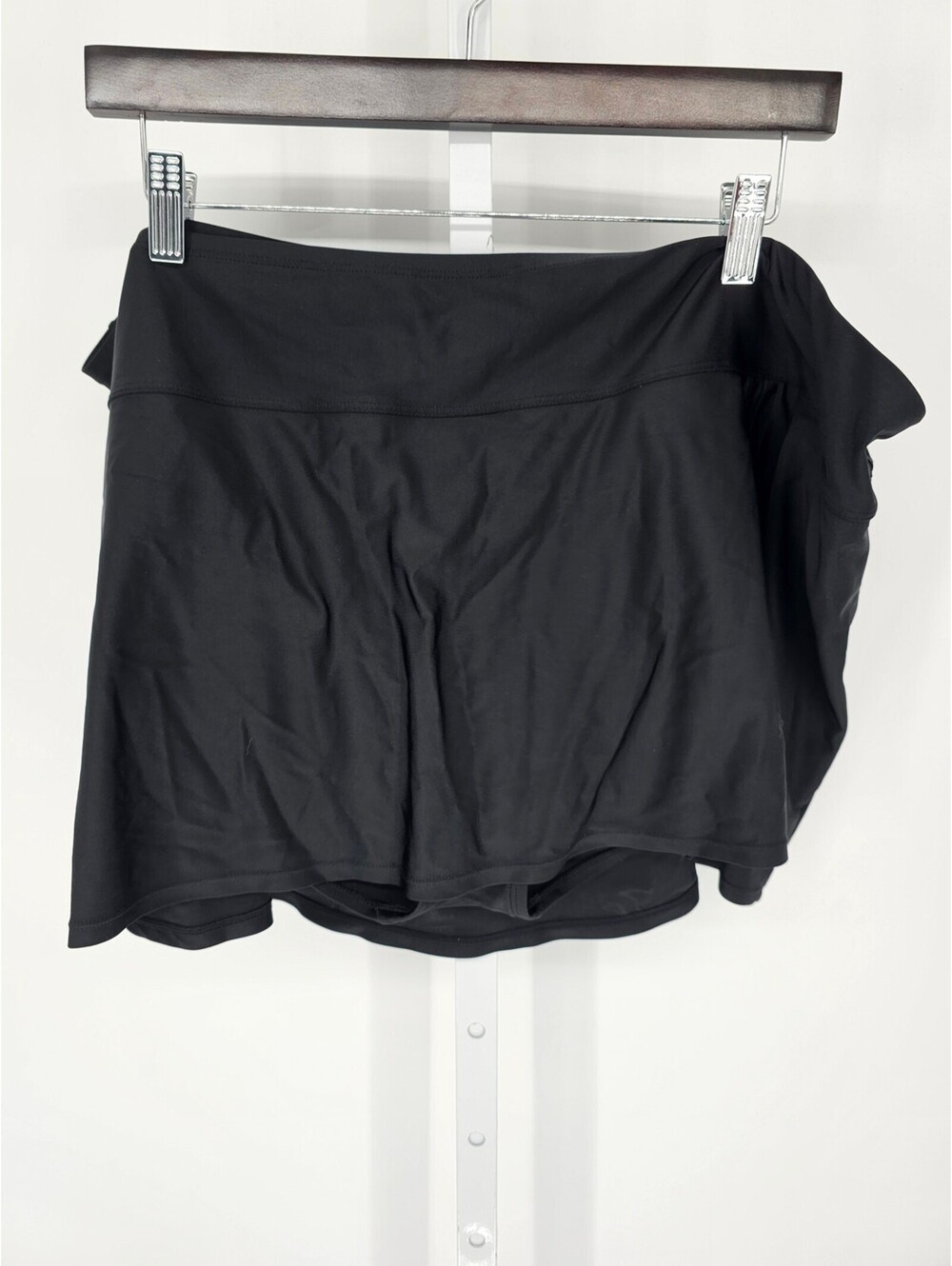 Kona Sol Womens Sz 2X Swimsuit Bottom Skirt Solid Black